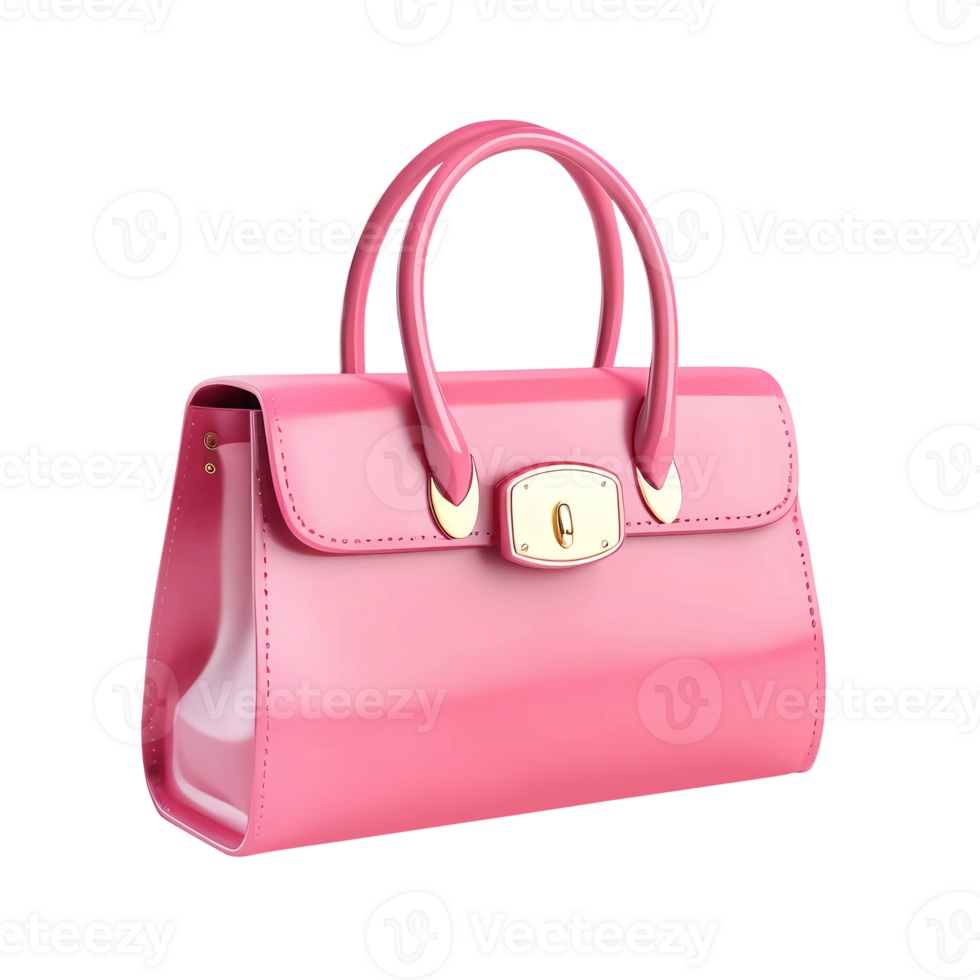 AI generated 3D Rendering Pink Handbag For Women png