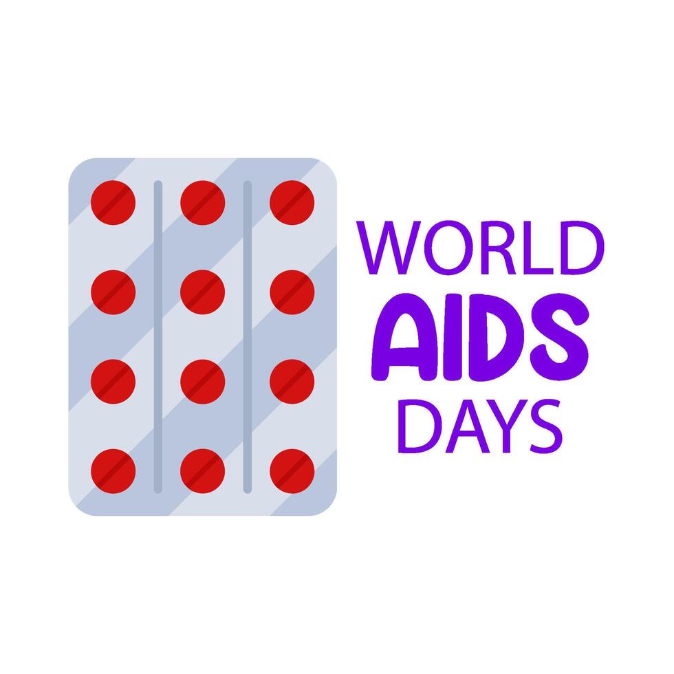 Illustration of world aids day vector