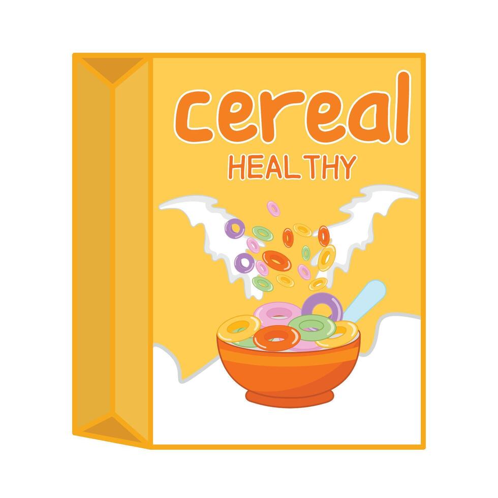ilustración de cereal caja vector