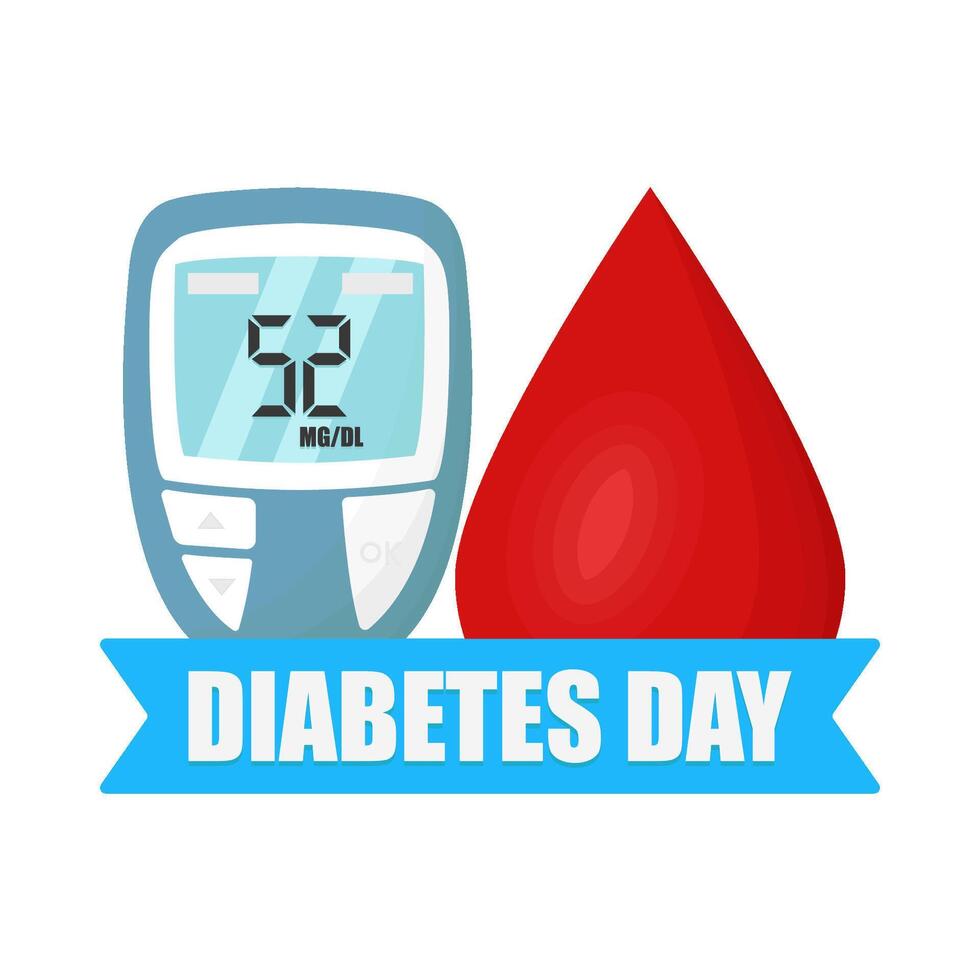 ilustración de mundo diabetes día vector