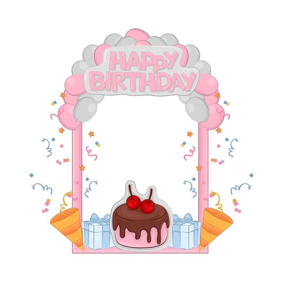 Illustration of birthday frame vector