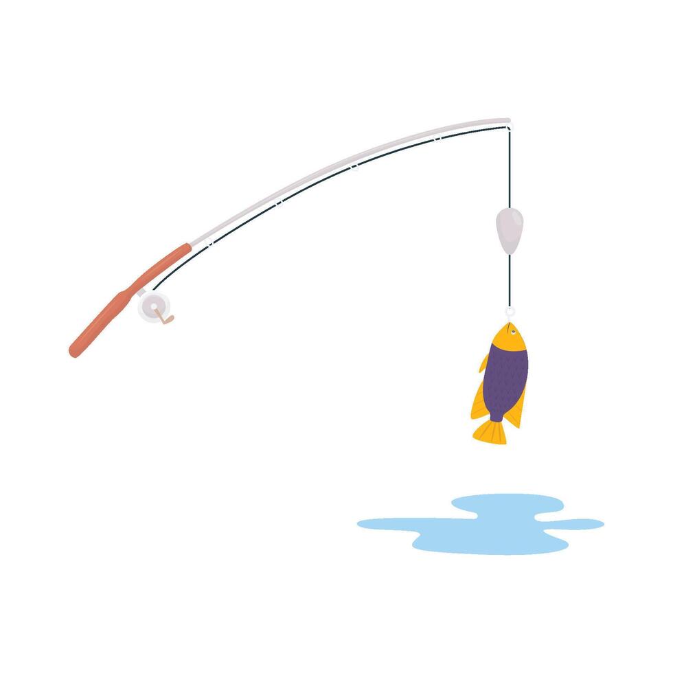 Illustration of fishing vector