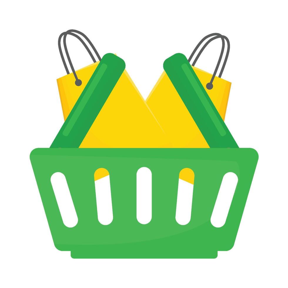 Illustration of shopping basket vector