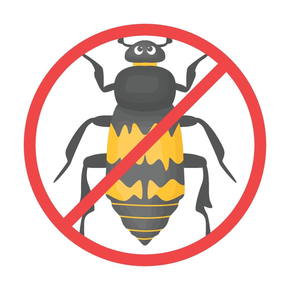 Illustration of no bugs vector