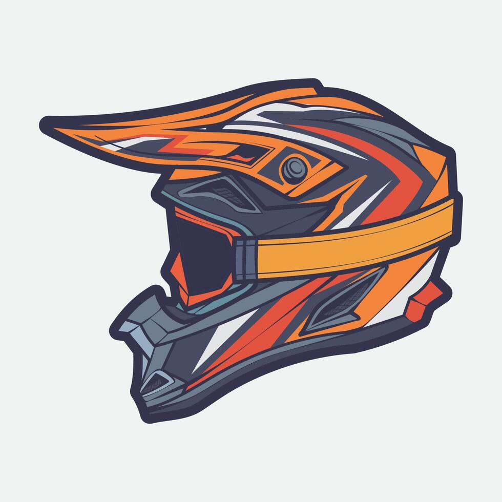 Helmet Motorcycle Cartoon Vector Icon, Cartoon Vector Icon Concept Flat Design. Draw Cartoon Vector Icon Illustration Helmet Motorsycle In Flat Style. Icon Cartoon Vector Helmet Motorsycle Side View