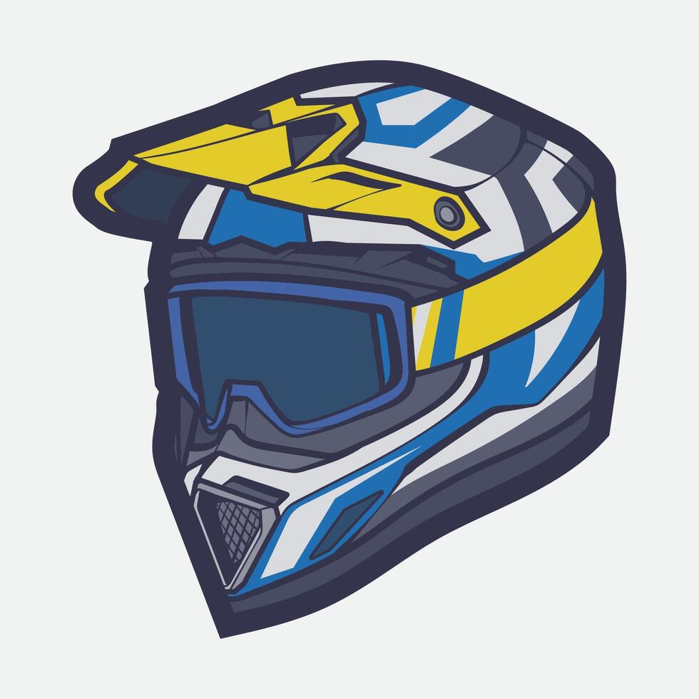 Helmet Motorcycle Cartoon Vector Icon, Cartoon Vector Icon Concept Flat Design. Draw Cartoon Vector Icon Illustration Helmet Motorsycle In Flat Style. Icon Cartoon Vector Helmet Motorsycle Side View