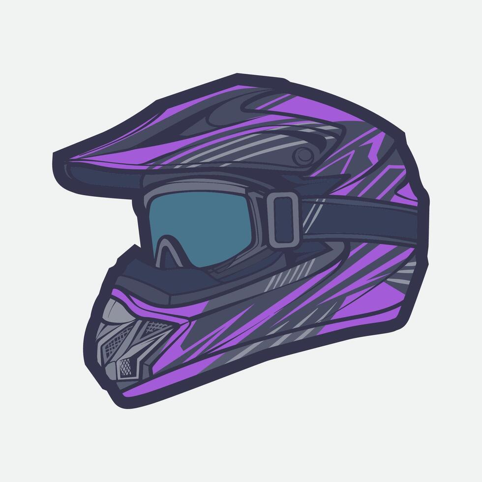 Helmet Motorcycle Cartoon Vector Icon, Cartoon Vector Icon Concept Flat Design. Draw Cartoon Vector Icon Illustration Helmet Motorsycle In Flat Style. Icon Cartoon Vector Helmet Motorsycle Side View