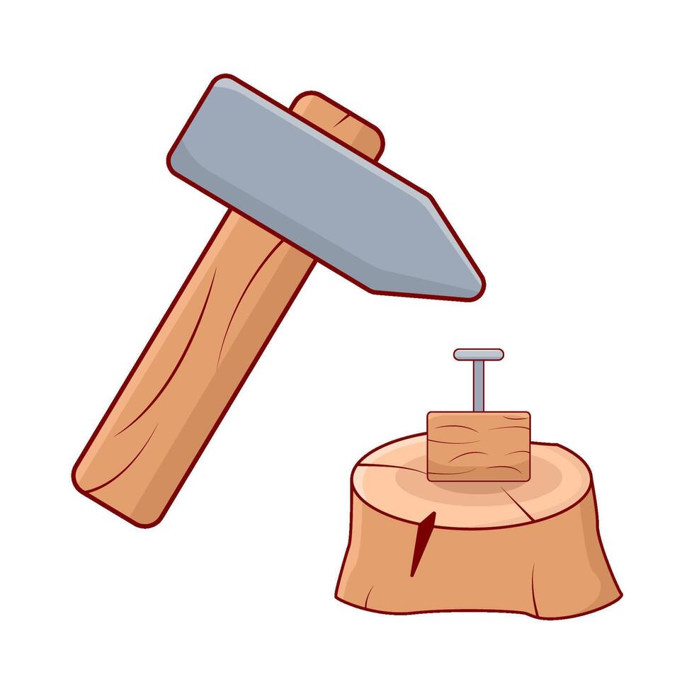Illustration of hammer vector