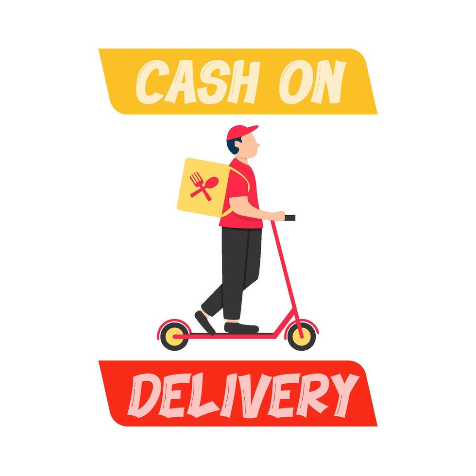 Illustration of delivery man vector