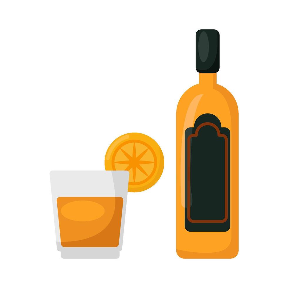 ilustración de alcohol bebida vector