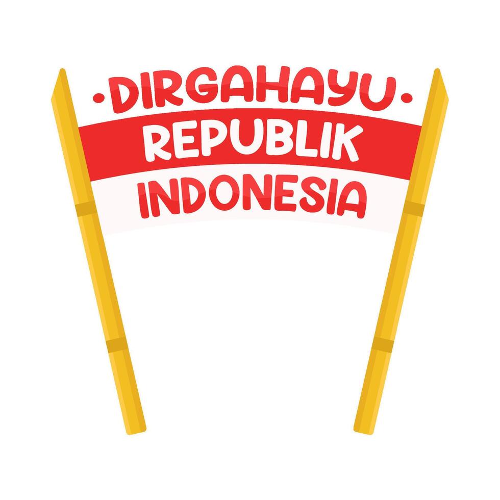 ilustración de dirgahayu republik Indonesia vector