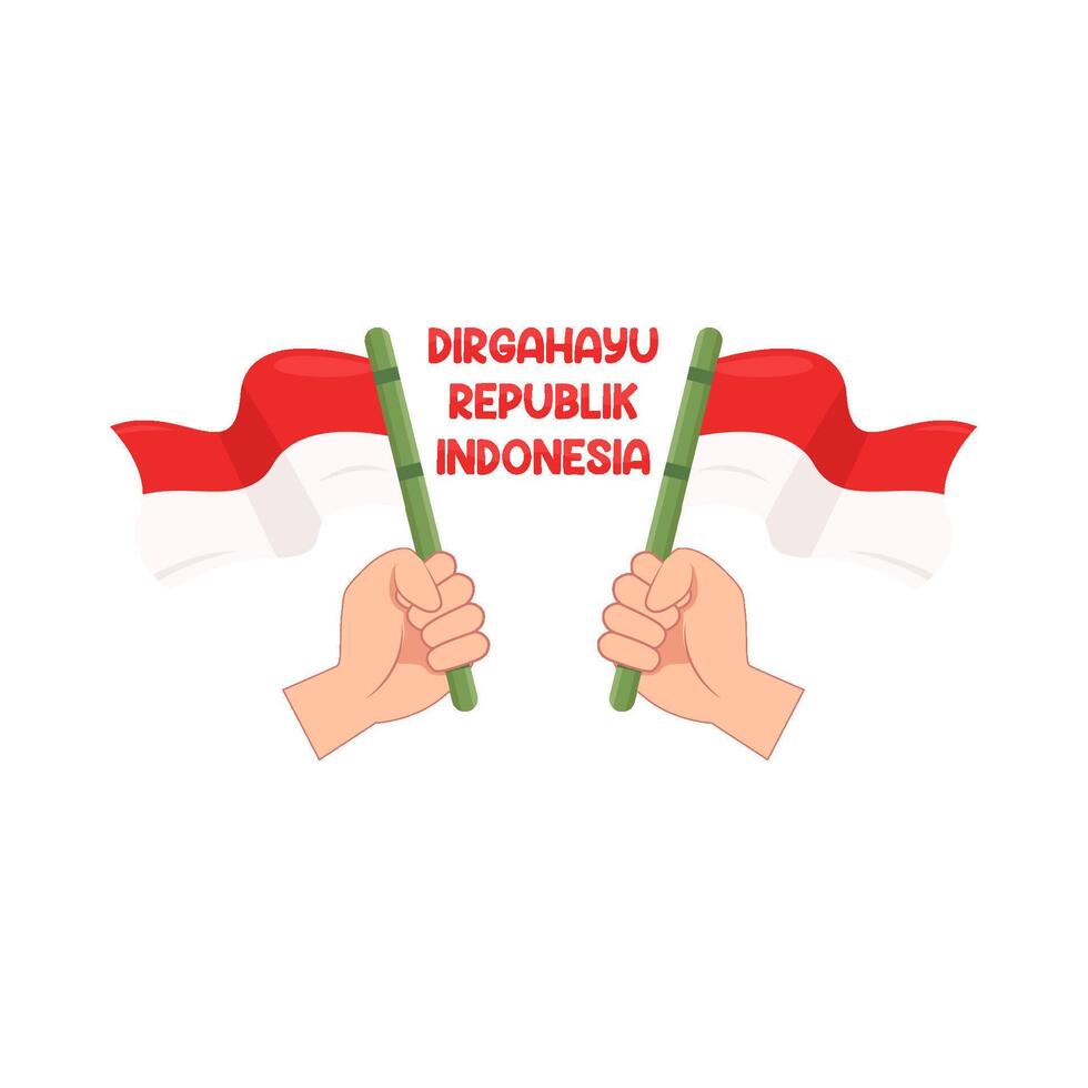 Illustration of Dirgahayu Republik Indonesia vector