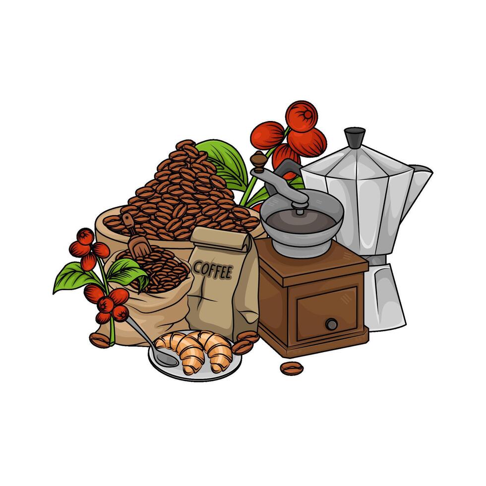 Illustration of coffee grinder vector