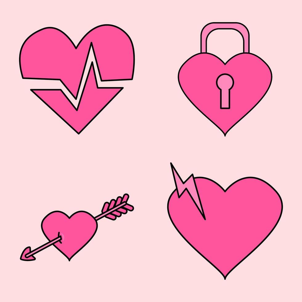 Illustration of love pack vector