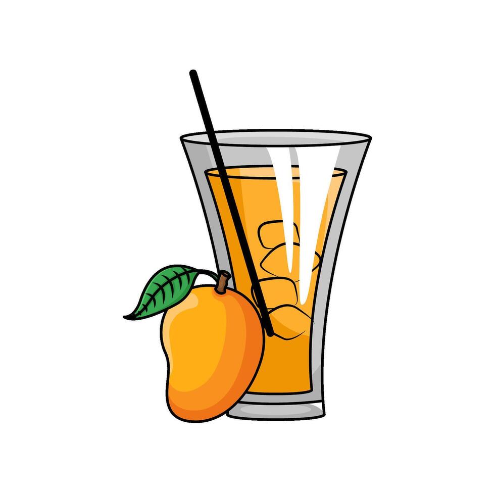 ilustración de jugo de mango vector