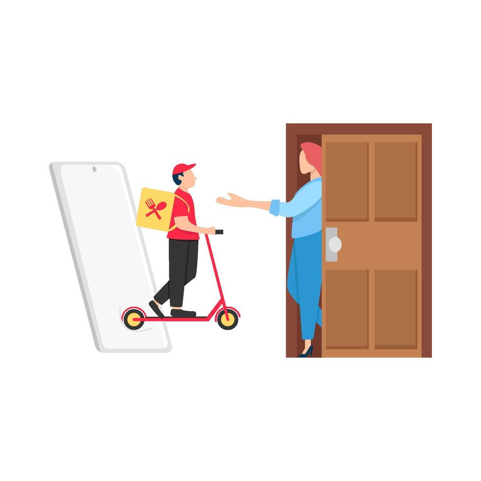 Illustration of delivery man vector