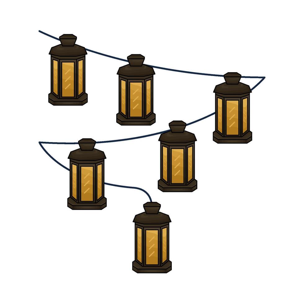 Illustration of Christmas lamp vector