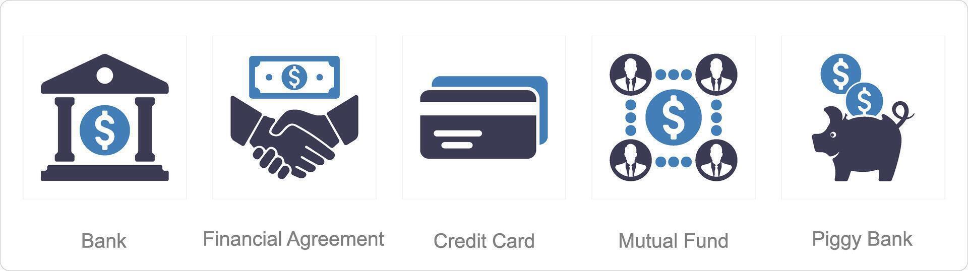 A set of 5 Finance icons as increase revenue, growth, budget vector