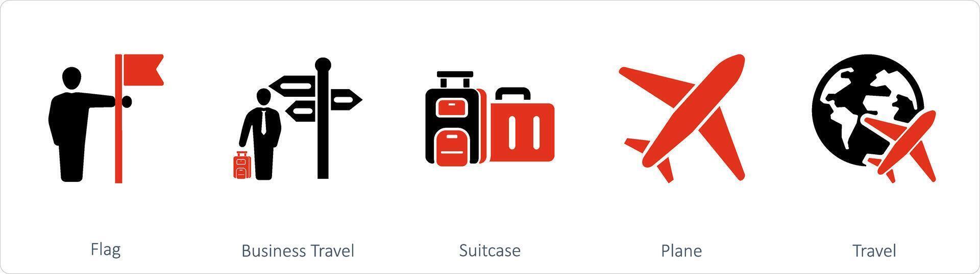 A set of 5 Mix icons as electric bicycle, electric scooter, electric car vector