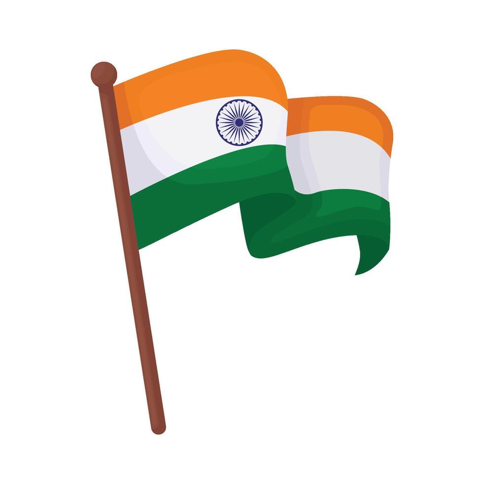 ilustración de India bandera vector