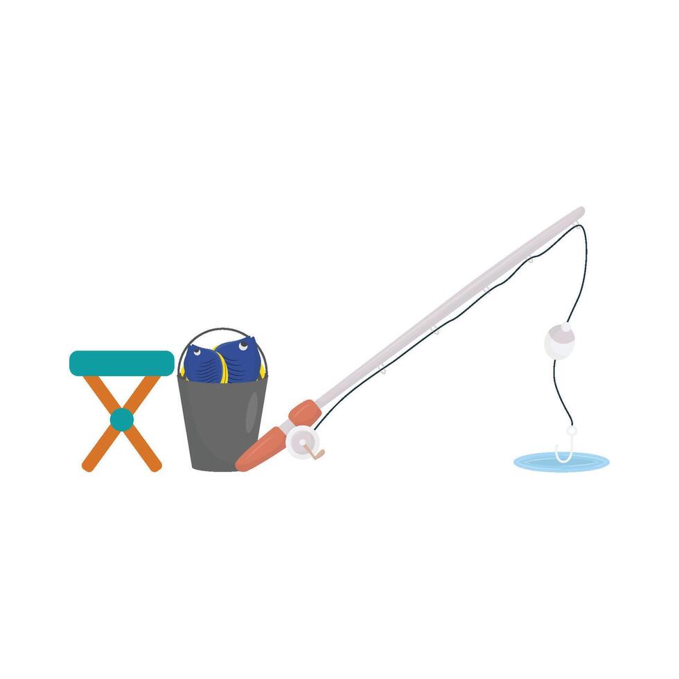 Illustration of fishing vector