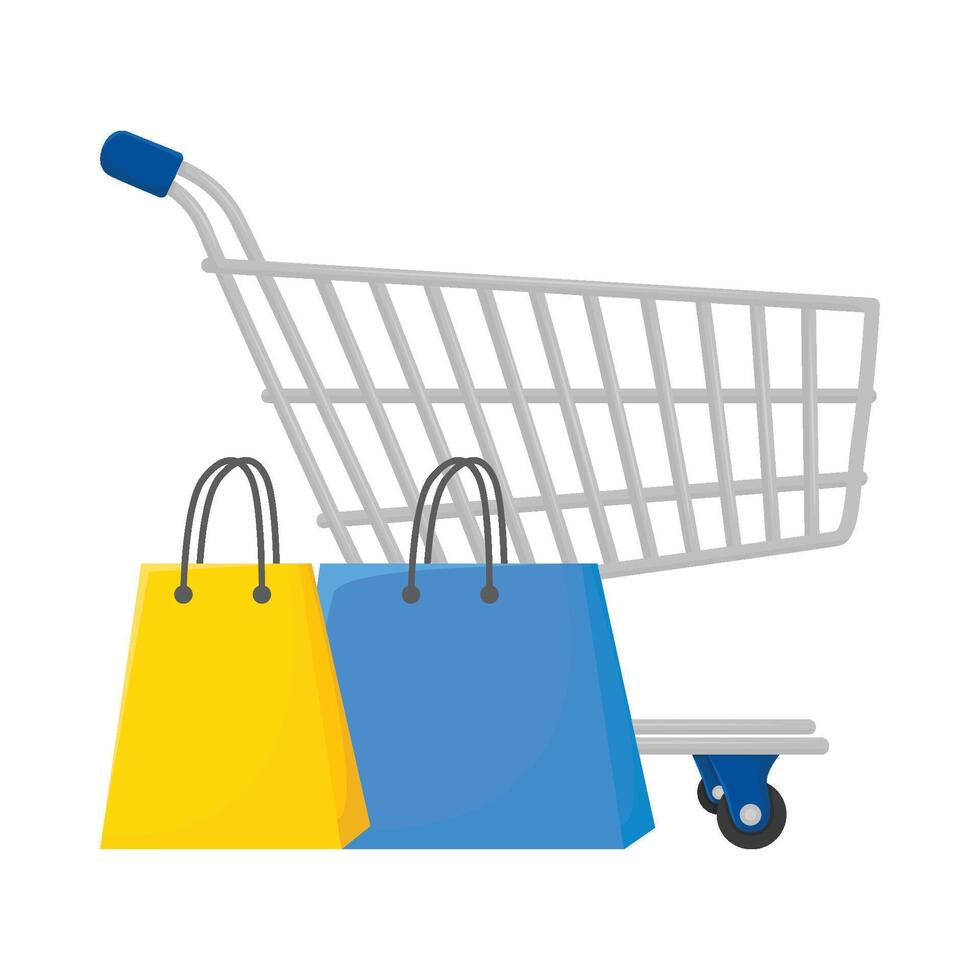 Illustration of shopping cart vector