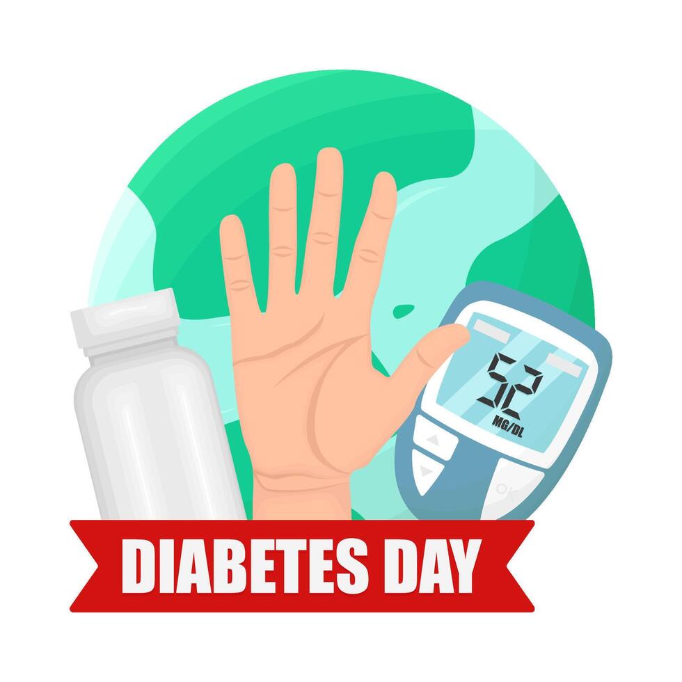 Illustration of world diabetes day vector