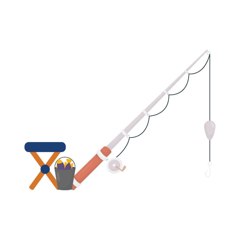 Illustration of fishing vector