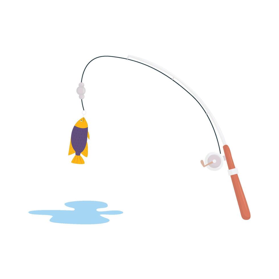 Illustration of fishing vector