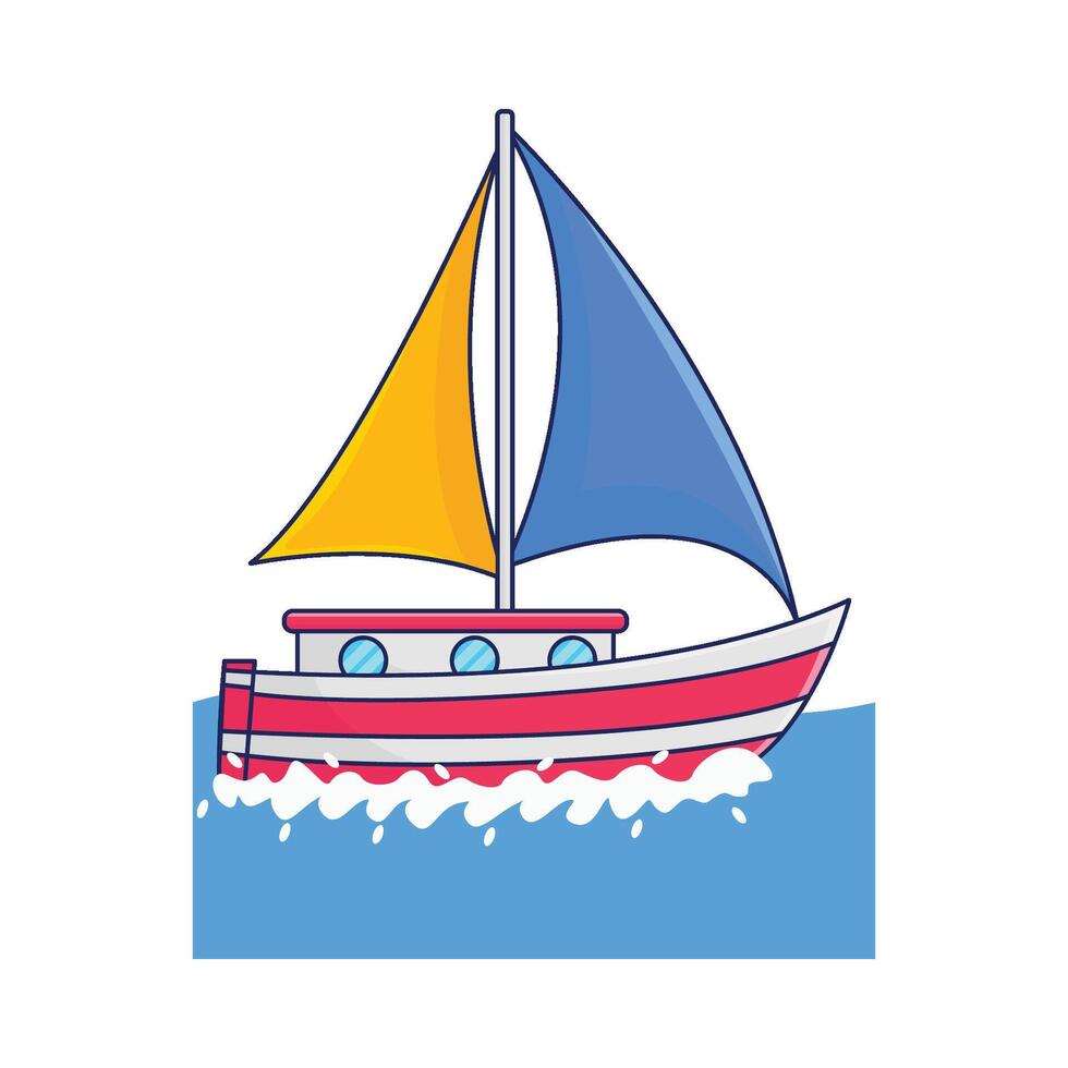 Illustration of boat vector