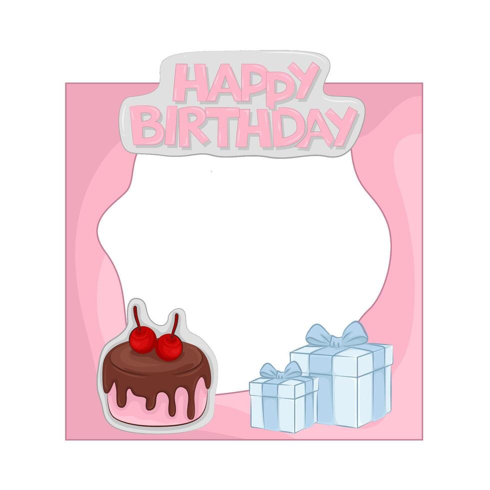 Illustration of birthday frame vector