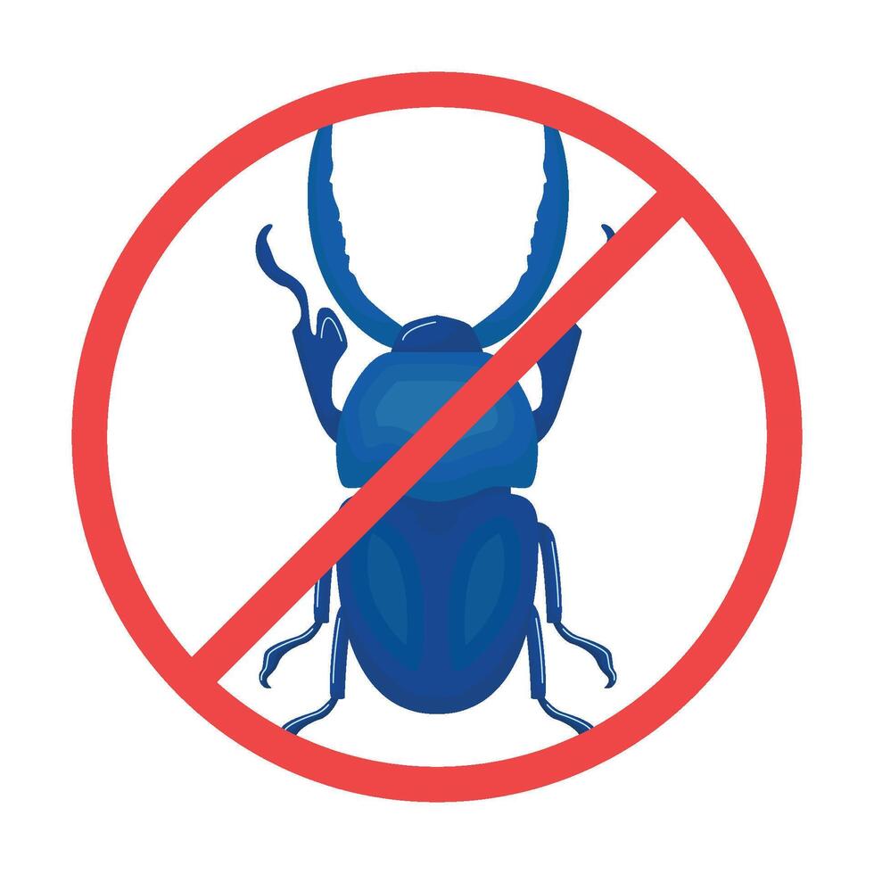 Illustration of no bugs vector