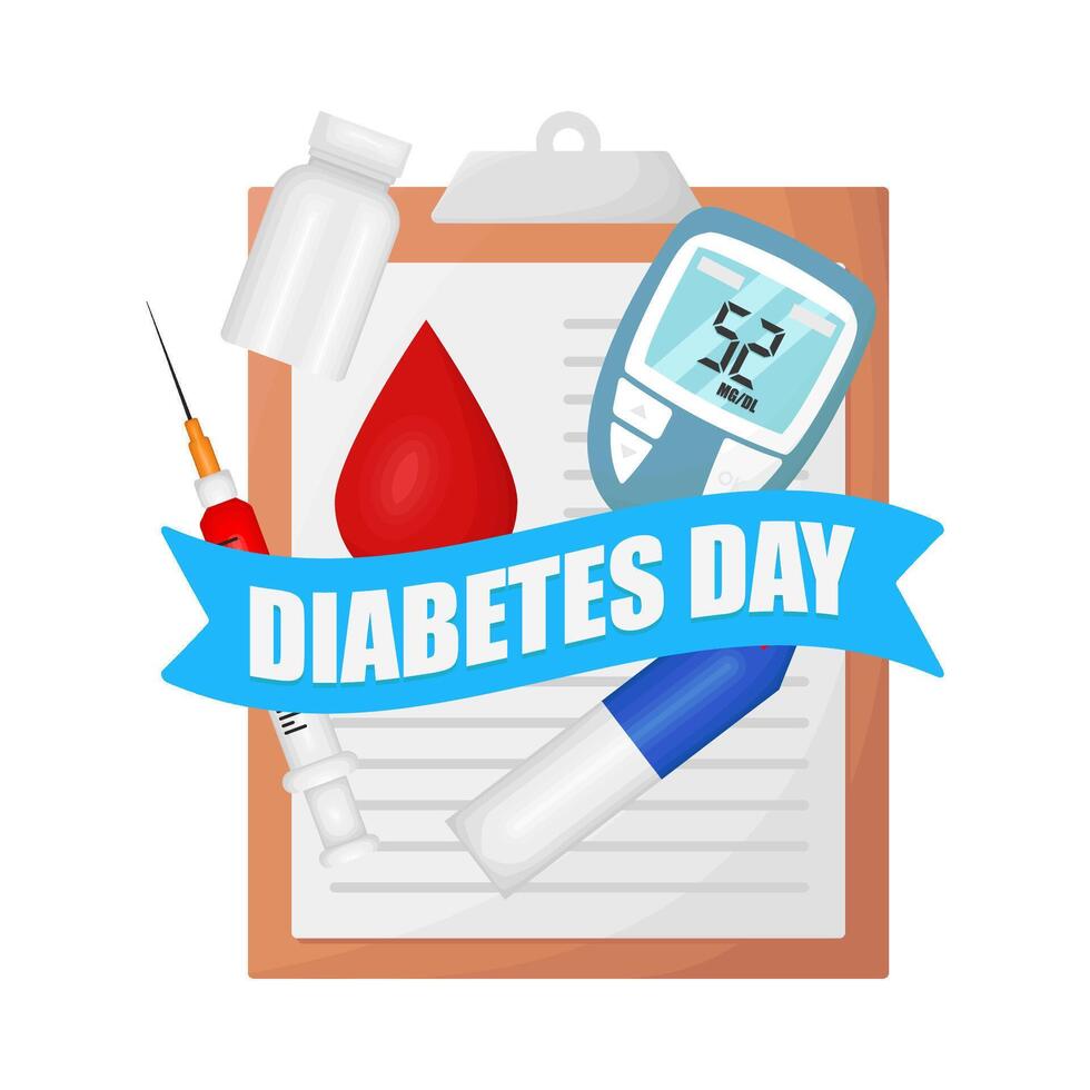 Illustration of world diabetes day vector