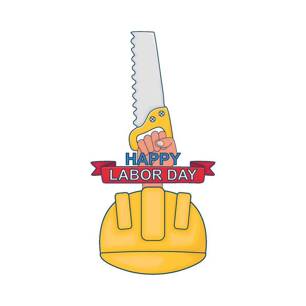 Illustration of happy labor day vector