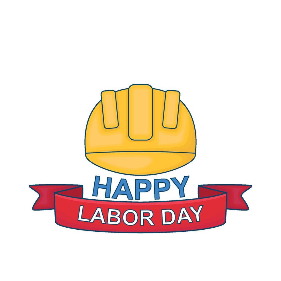 Illustration of happy labor day vector