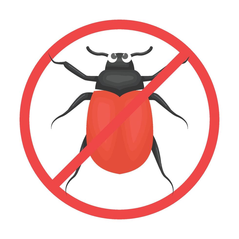 Illustration of no bugs vector