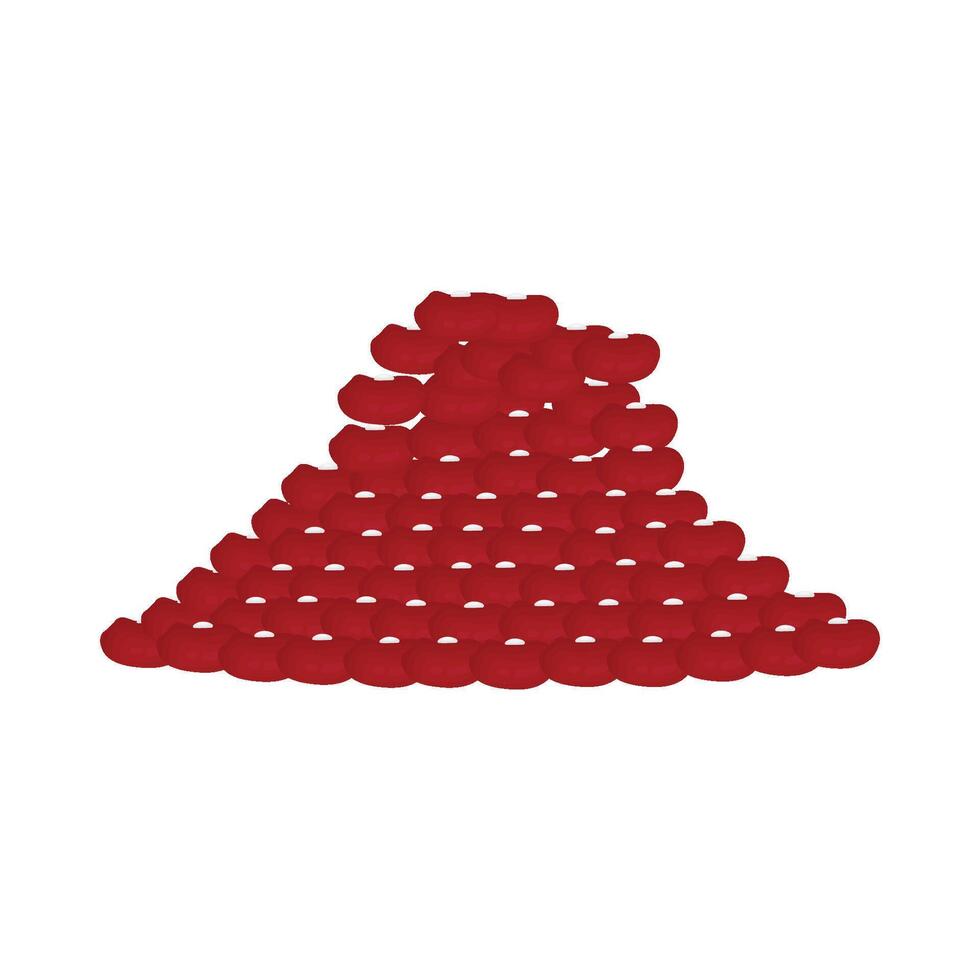 Illustration of red bean vector
