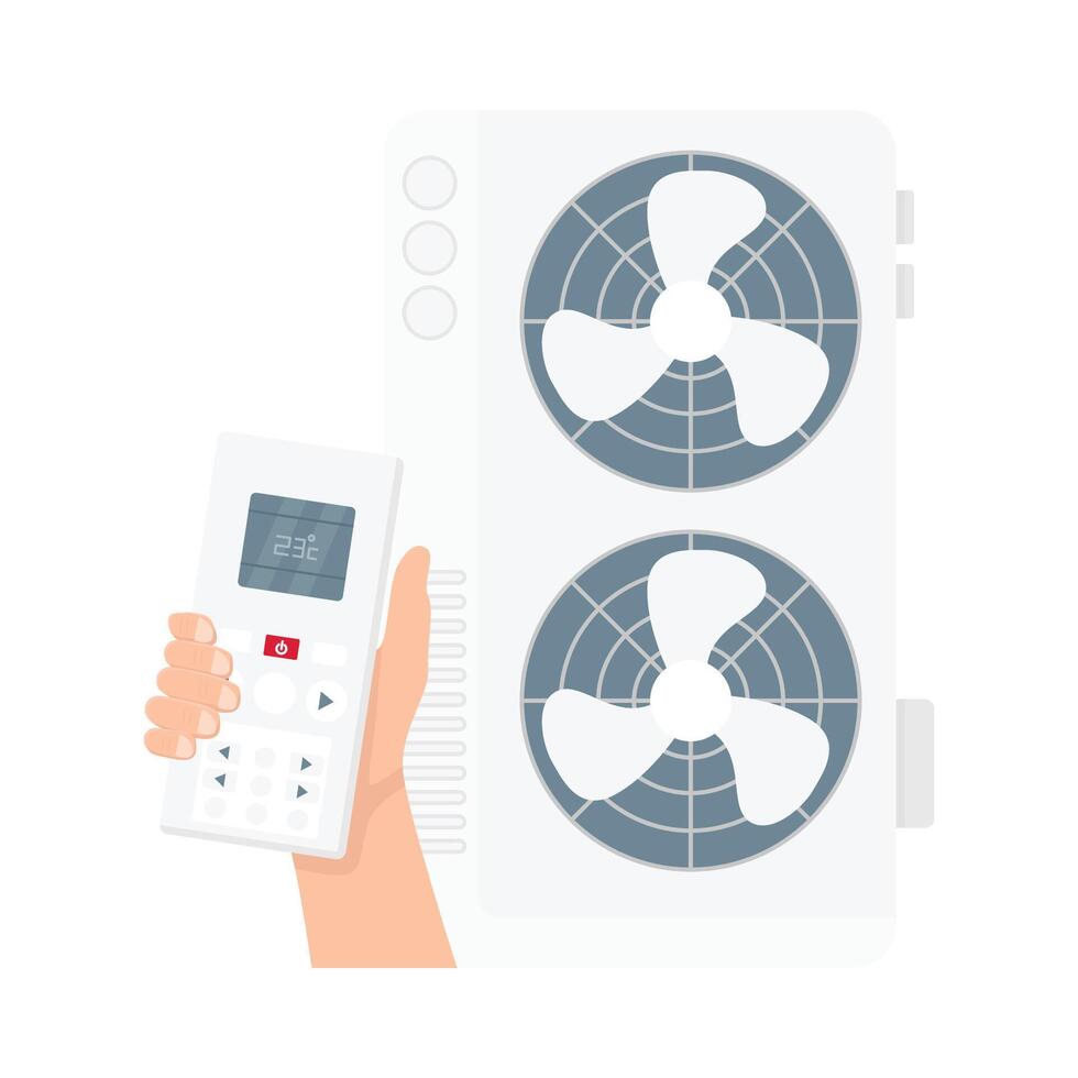 Illustration of air conditioner compressor vector