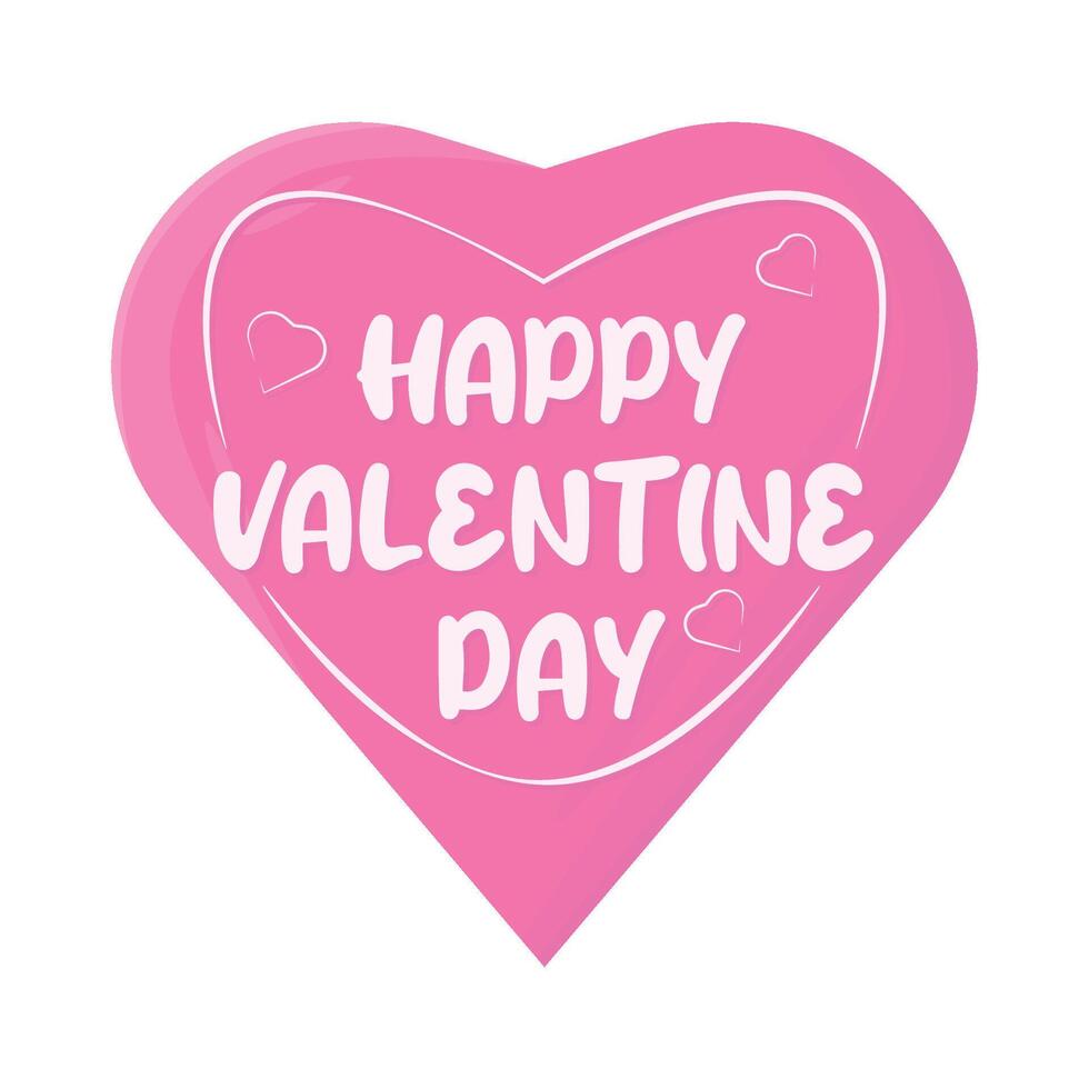 Illustration of happy valentine day vector