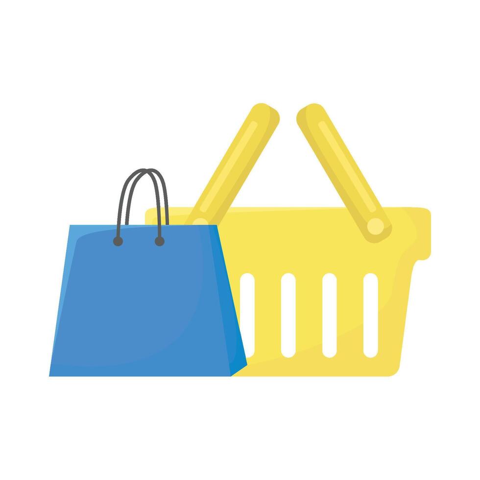 Illustration of shopping basket vector