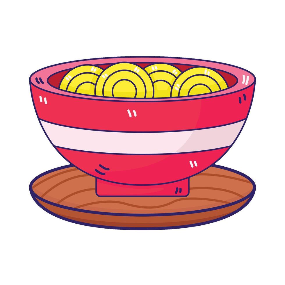 Illustration of noodle vector