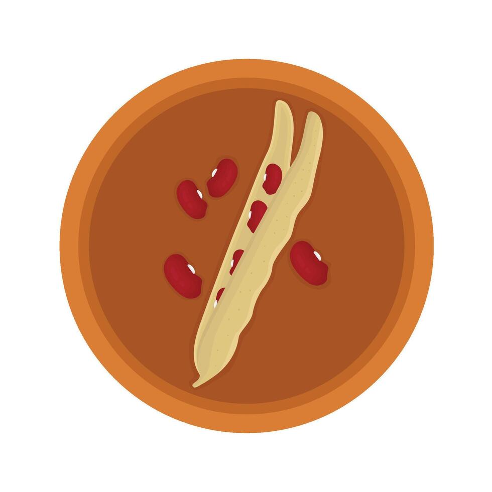 Illustration of red bean vector