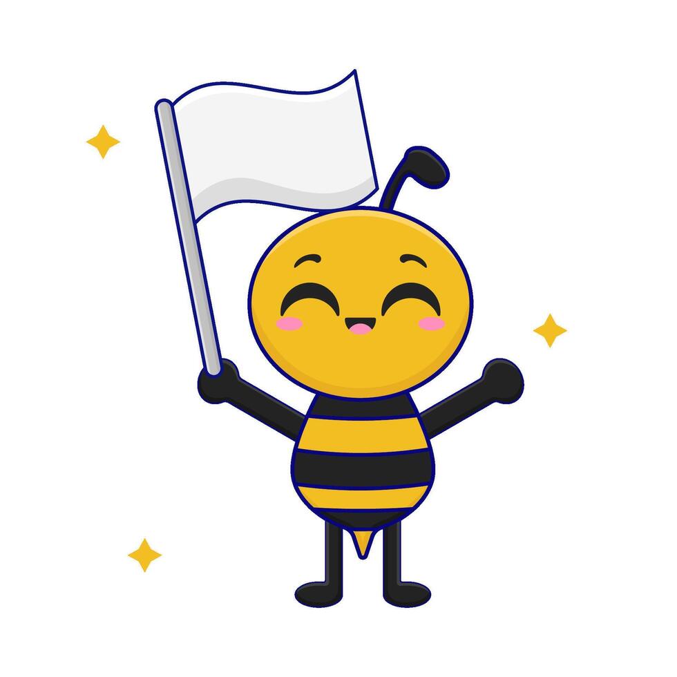 Illustration of cute bee vector