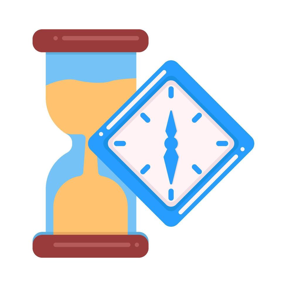 Illustration of hourglass vector