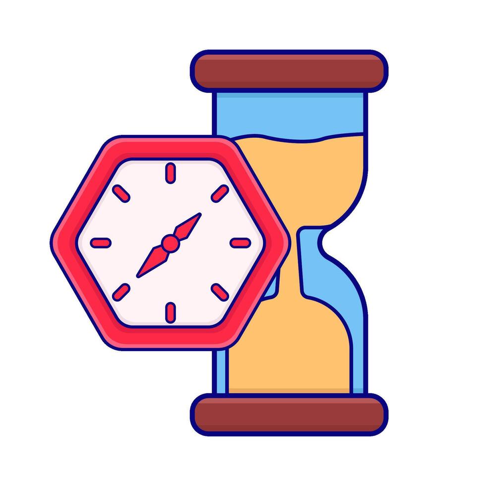 Illustration of hourglass vector