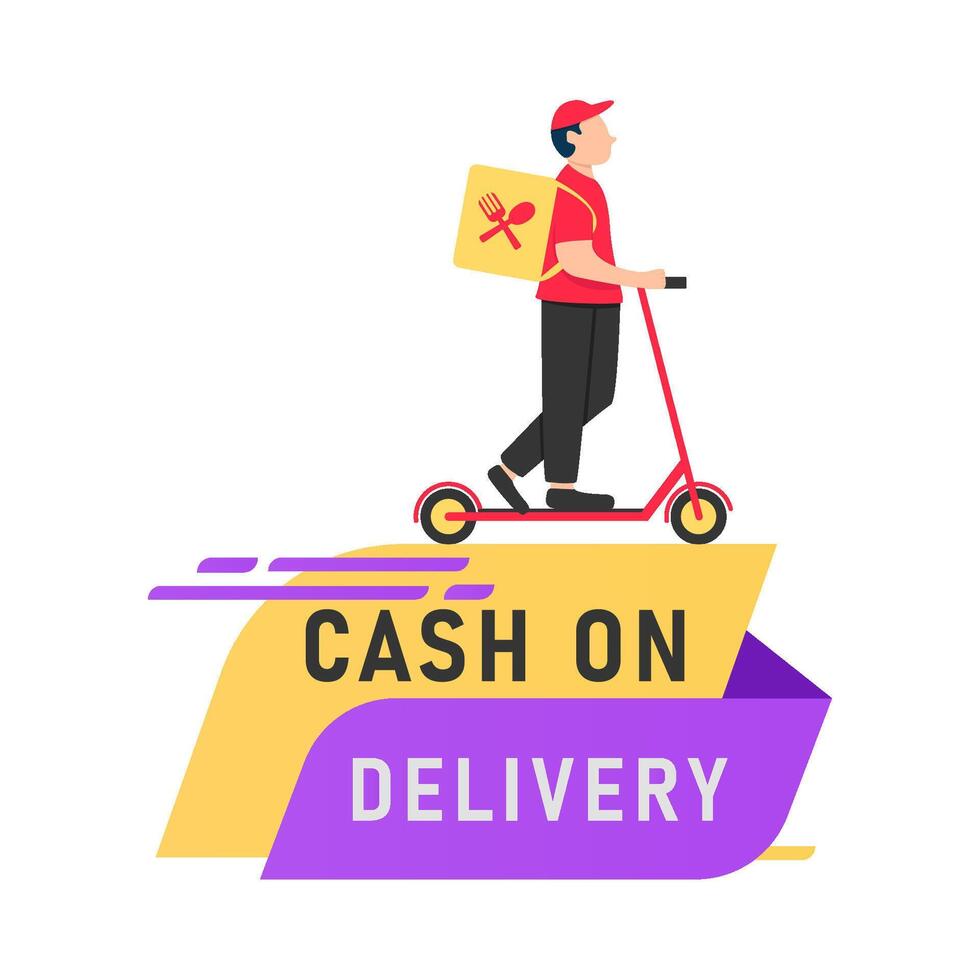 Illustration of delivery man vector