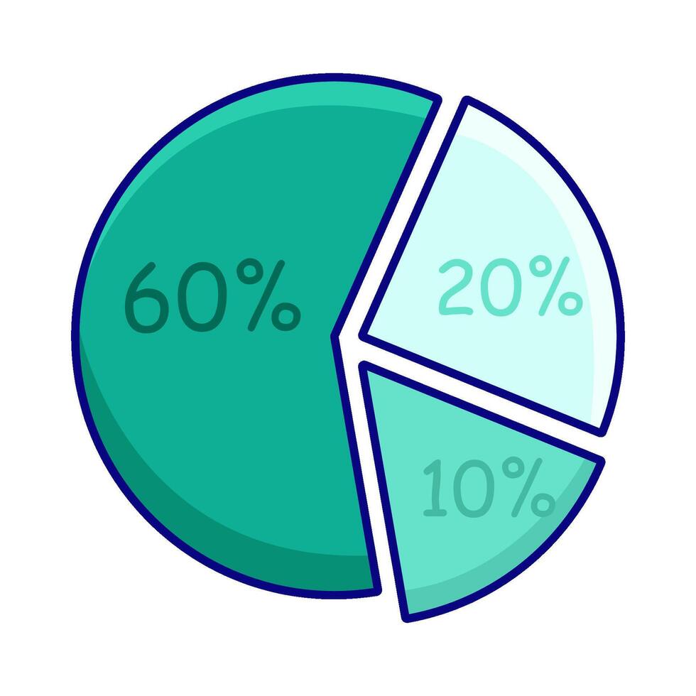 Illustration of pie chart vector