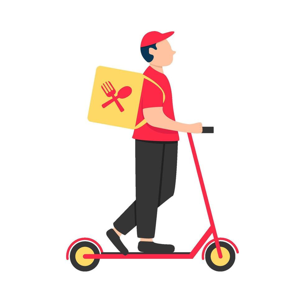 Illustration of delivery man vector