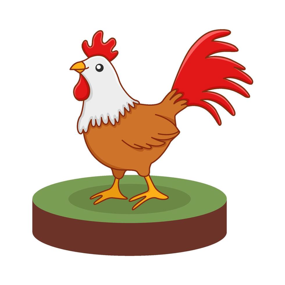 Illustration of rooster vector