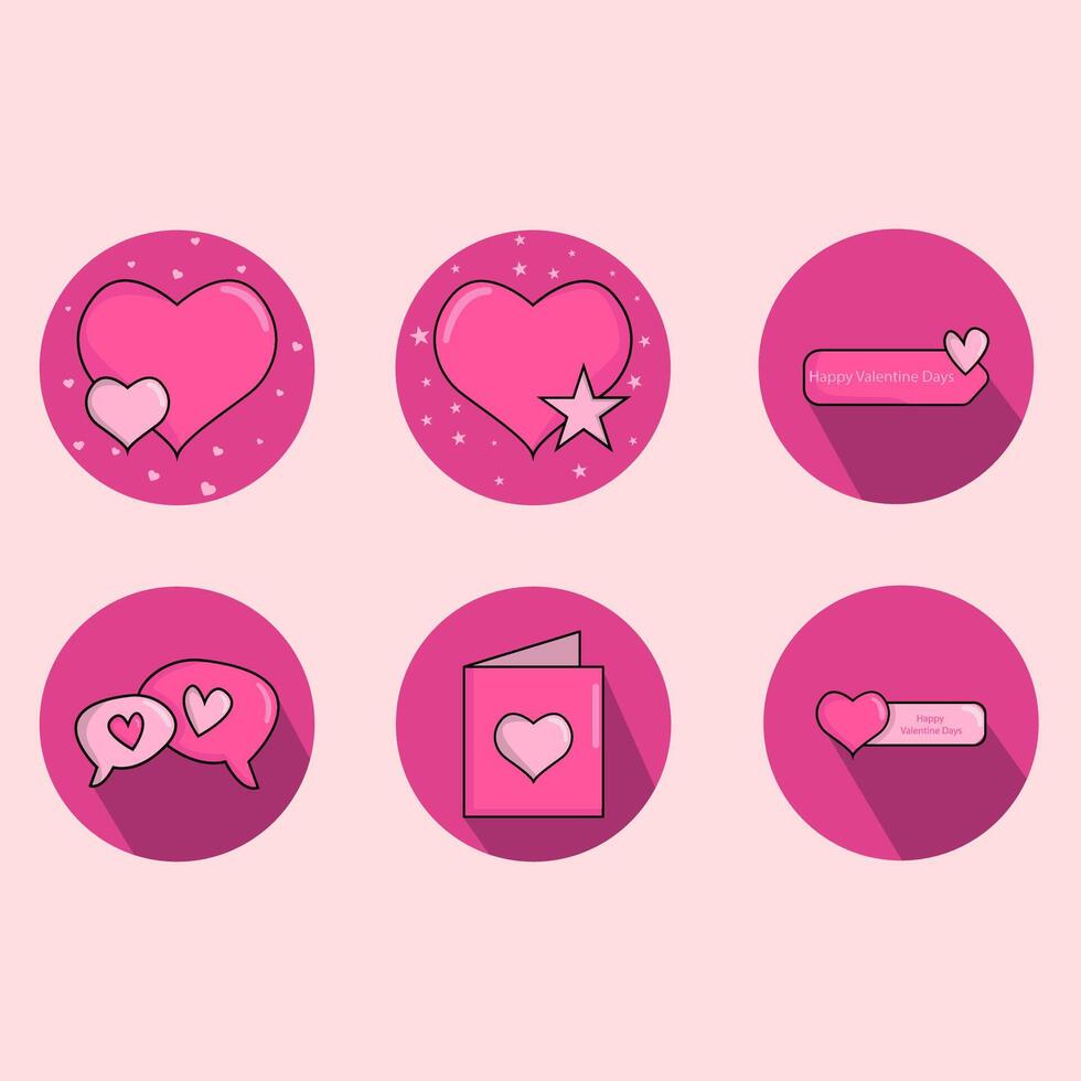 ilustración de amor paquete vector